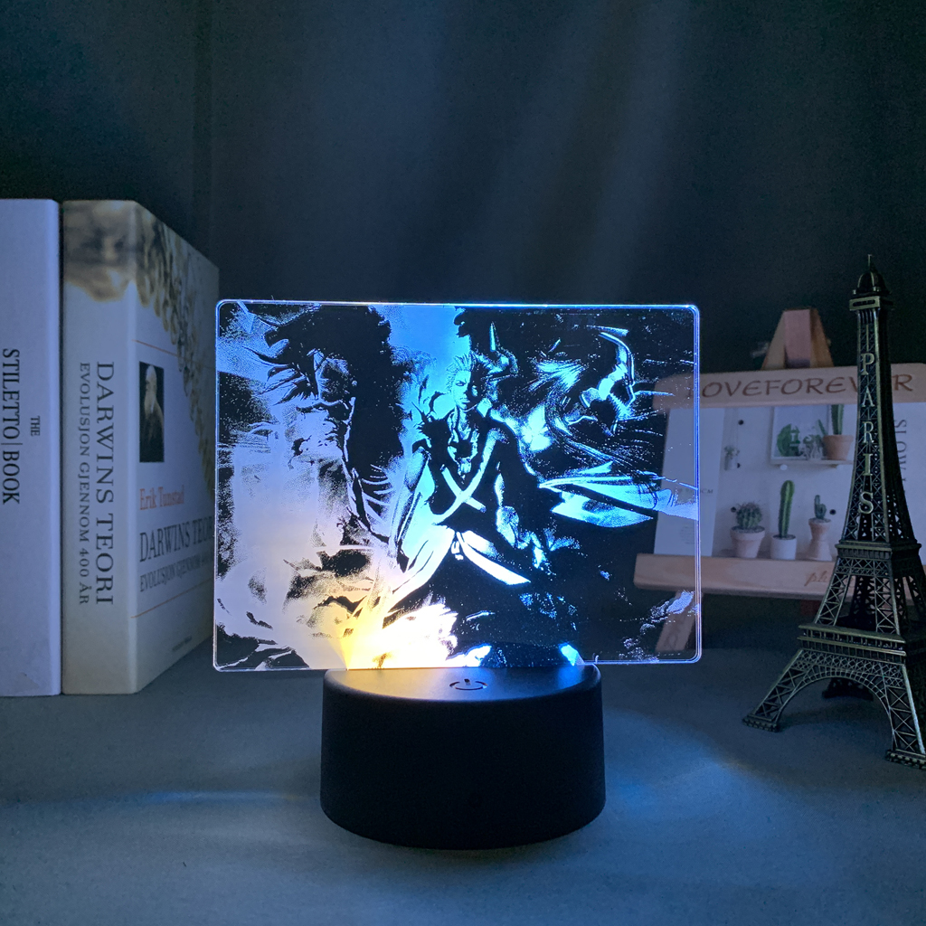 Dual Color Led Light Anime Bleach Ichigo Kurosaki for Bedroom Decor Birthday Gift Room Decor Colorful 2 - Anime Lamps Shop