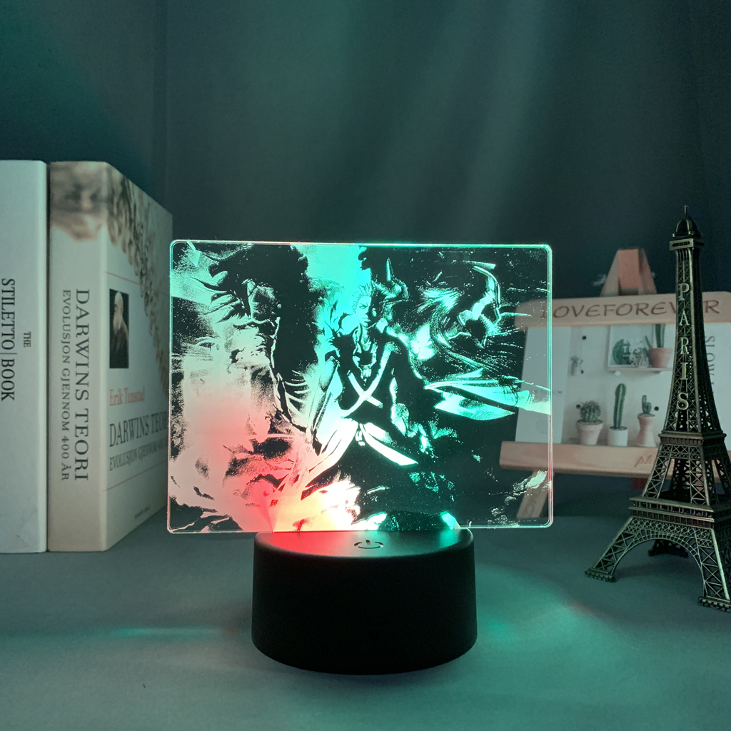 Dual Color Led Light Anime Bleach Ichigo Kurosaki for Bedroom Decor Birthday Gift Room Decor Colorful - Anime Lamps Shop