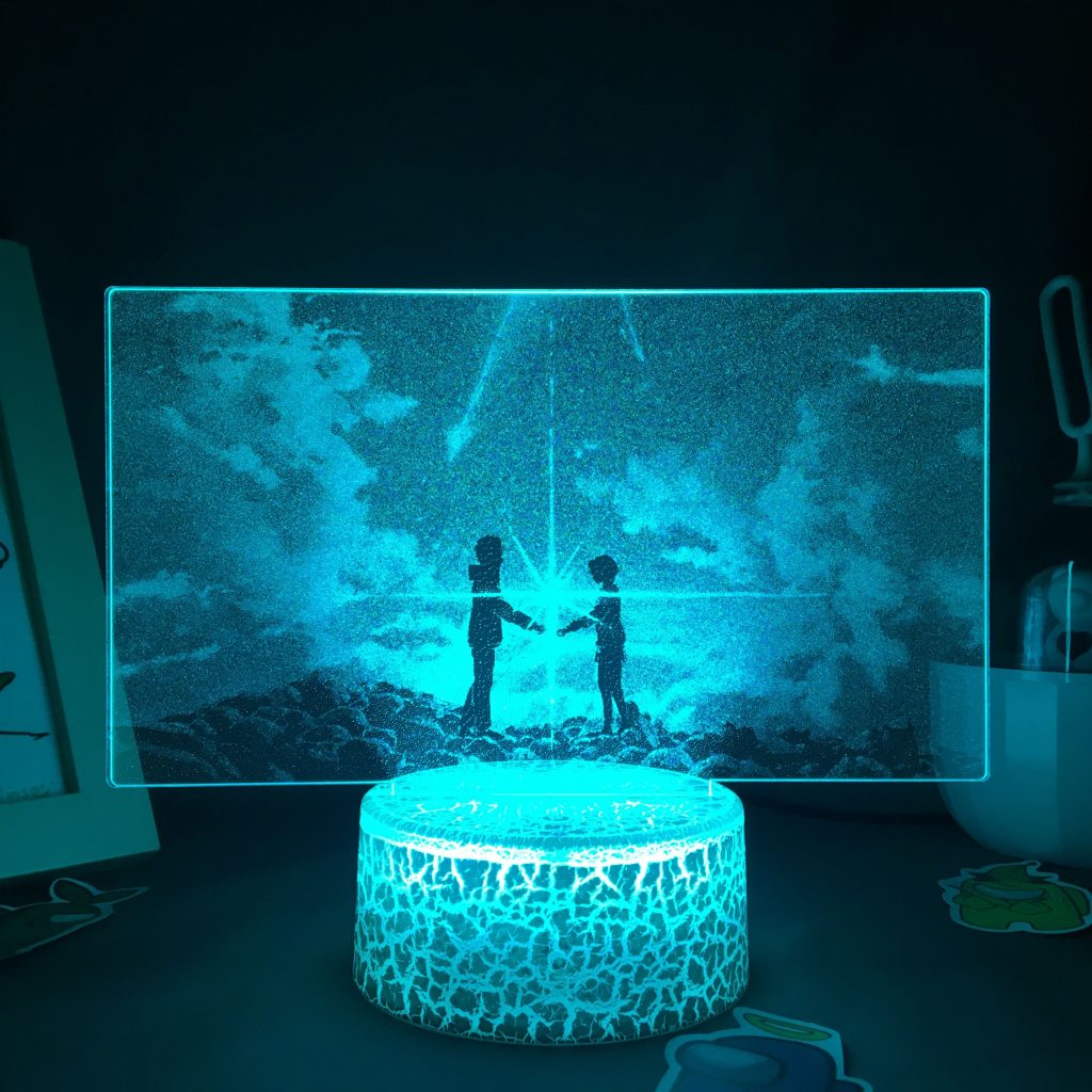 Your Name Anime Movie Figures 3D LED Two Tone Lamps RGB Battery Animation Film Kimi No 4 - Anime Lamps Shop